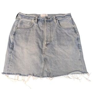 Citizens of Humanity Women's Denim Jean Cutoff Button‎ Close Mini Skirt Size 29